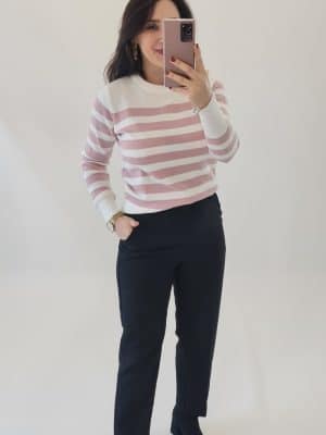 Camisola malha riscas