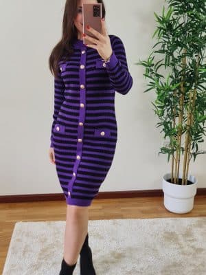 Vestido botões dourados